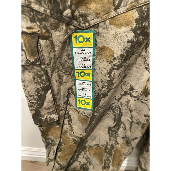 VTG 10X Camo Bib Hunting Overalls Size 44 Made In USA NWOT - Picture 6 of 7
